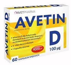 Avetin D 4000 j.m., 60 kapsułek