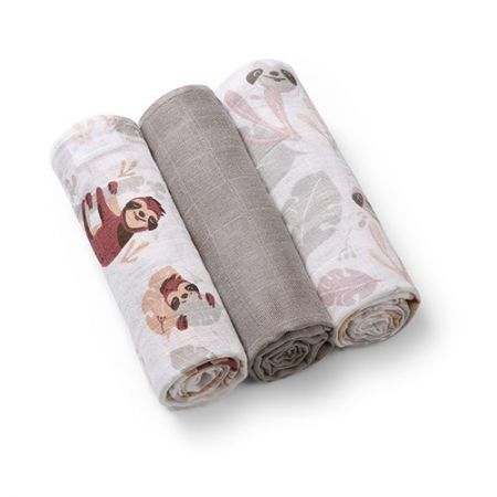 BabyOno, pieluchy muślinowe, szare, 70cmx70cm, 348/10, 3 sztuki
