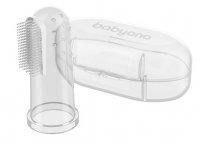 BabyOno, szczoteczka do zębów, na palec, od urodzenia, transparentna, 723/01, 1 sztuka