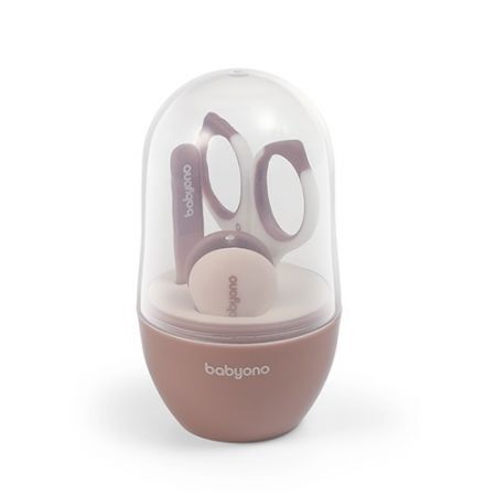 BabyOno, zestaw do pielęgnacji paznokci, brązowy, 398/04, 1 zestaw
