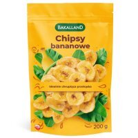Bakalland, chipsy bananowe, 200g