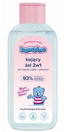 Bambino, kojący żel 2w1 do mycia ciała i włosów, dla niemowląt od pierwszego dnia życia, 400ml