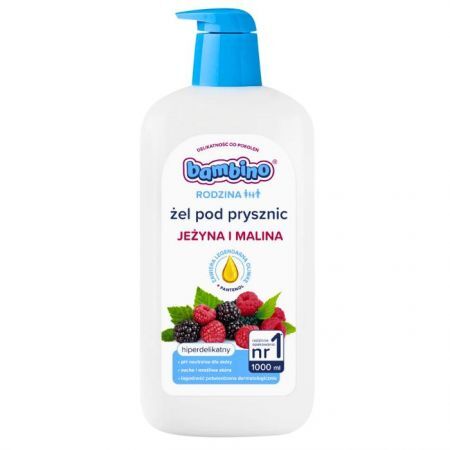 Bambino Rodzina, żel pod prysznic, jeżyna i malina, 1000ml