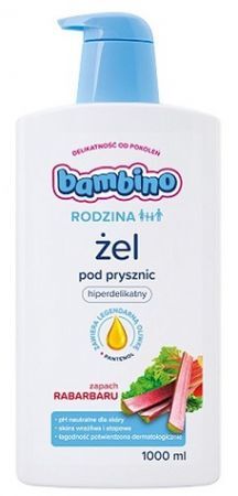 Bambino Rodzina, żel pod prysznic, powyżej 3 roku życia, rabarbar, 1000ml