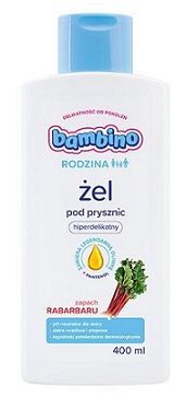Bambino Rodzina, żel pod prysznic, powyżej 3 roku życia, rabarbar, 400ml