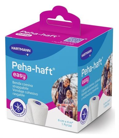 Bandaż elastyczny, Peha-haft Easy, 6cmx4m, kolor biały, 1 sztuka