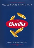 Barilla, włoski makaron, Mezze Penne Rigate N°70, 500g