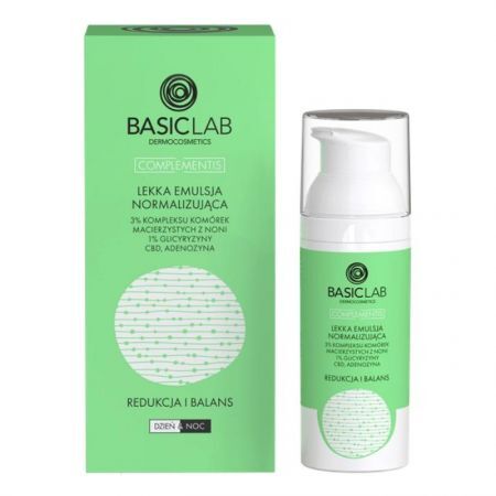 BasicLab Complementis, Redukcja i Balans, lekka emulsja normalizująca do twarzy, 50ml