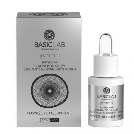 BasicLab Esteticus, Nawilżenie i Ujędrnienie, serum peptydowe pod oczy z argireliną 10%, 15ml