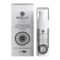 BasicLab Esteticus, Odżywienie i Ujędrnienie, liftingujące serum pod oczy i na powieki z 10% kompleksem peptydów i ceramidami, 30ml