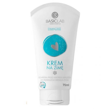 BasicLab Famillias, Ochrona przed wiatrem i mrozem, krem lipidowy do twarzy na zimę, 75ml