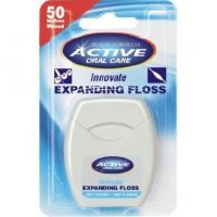 Beauty Formulas Active Oral Care, nić dentystyczna pęczniejąca, miętowa, z fluorem, 50m