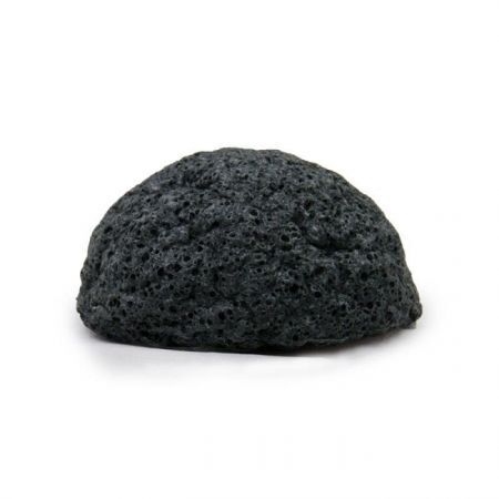Bebevisa, gąbka Konjac do twarzy z dodatkiem z węgla bambusowego, czarna, 6,3-8cm, 1 sztuka