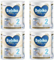 Bebiko 2 NutriFlor Pro+, mleko modyfikowane, dla niemowląt po 6 miesiącu życia, czteropak (4x700g)