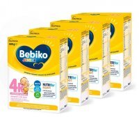 Bebiko Junior 4R NutriFlor Expert z kleikiem ryżowym, formuła na bazie mleka, po 2 roku życia, czteropak (4x600g)