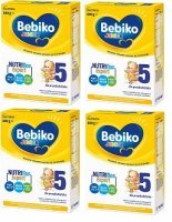Bebiko Junior 5 NutriFlor Expert, mleko modyfikowane, dla dzieci od 2,5 roku życia, czteropak (4x800g) DARMOWA DOSTAWA