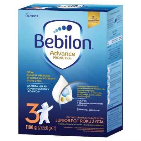 Bebilon 3 Advance, mleko modyfikowane, po 1 roku życia, 1100g