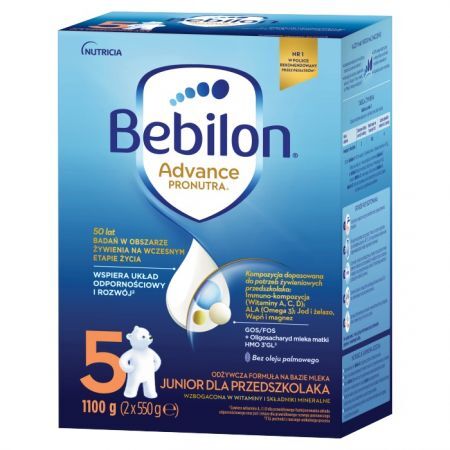 Bebilon Junior 5 Advance, mleko modyfikowane, dla dzieci powyżej 2,5 lat, 1100g