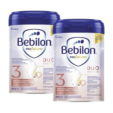 Bebilon Profutura DuoBiotik 3, formuła na bazie mleka, po 1 roku życia, dwupak (2x800g)