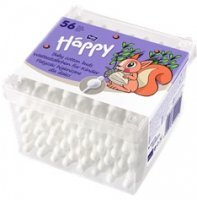 Bella Happy, patyczki higieniczne z ogranicznikiem, dla niemowląt i dzieci, 56 sztuk