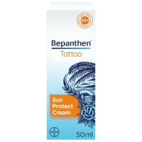 Bepanthen Tattoo, krem przeciwsłoneczny do skóry wytatuowanej SPF 50+, 50ml