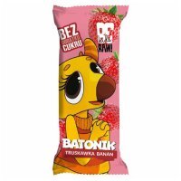 BeRAW! Kids, batonik, truskawka, banan, bez dodatku cukru, 25g