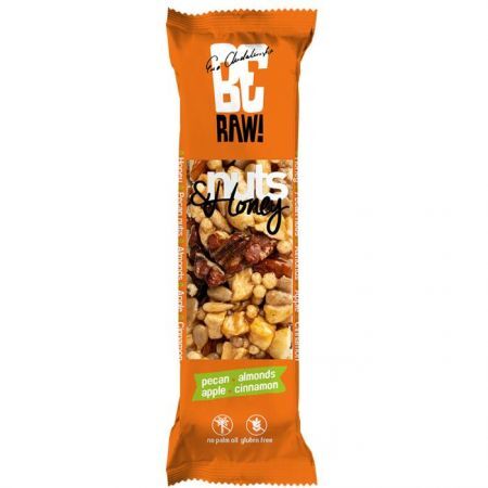 BeRAW! Nuts & Honey, baton orzechowy, orzechy pekan i miód, 30g