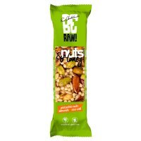 BeRAW! Nuts & Honey, baton z miodem, pistacjami, migdałami oraz sola morską, 30g