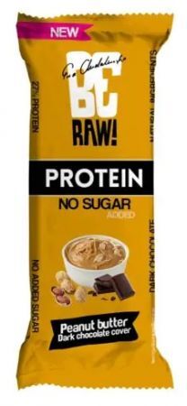 BeRAW! Protein, baton proteinowy, masło orzechowe, bez dodatku cukru, 40g