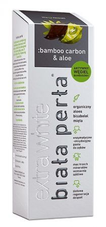 Biała Perła Extra White, czarna pasta wybielająca do zębów, Bamboo Carbon & Aloe, 75ml