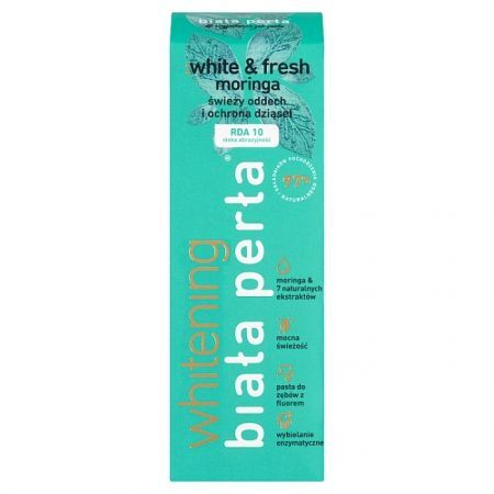 Biała Perła Whitening, White & Fresh Moringa, wybielająca pasta do zębów, 75ml