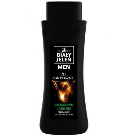 Biały Jeleń Men, żel pod prysznic z rozmarynem i aronią, 300ml