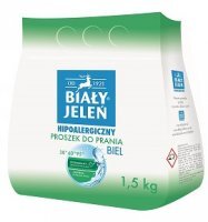 Biały Jeleń, proszek do prania hipoalergiczny, biel, 1,5kg
