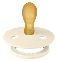 Bibs Colour Symmetrical, smoczek uspokajający symetryczny, kauczuk, ivory&sage, rozmiar M, po 6 miesiącu, 2 sztuki