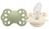 Bibs Infinity Anatomical, smoczek uspokajający ortodontyczny, silikonowy, ivory&sage, rozmiar M, po 6 miesiącu, 2 sztuki