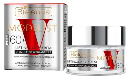 Bielenda V-Modelist, liftingujący krem na dzień 60+, stymulator wygładzenia, 50ml