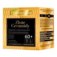 Bielenda Złote Ceramidy, głęboko odbudowujący krem przeciwzmarszczkowy, cera dojrzała, również wrażliwa, 60+, 50ml