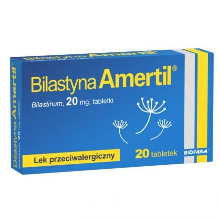 Bilastyna Amertil 20mg, 20 tabletek