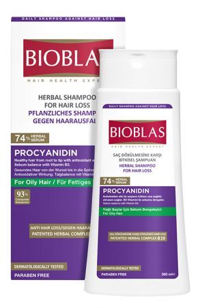 Bioblas, szampon ziołowy, włosy wypadające i przetłuszczające się, 360ml