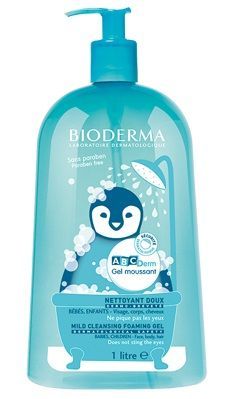 Bioderma ABCDerm Gel moussant, żel myjący do ciała i włosów, od urodzenia, 1000ml