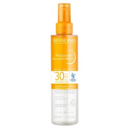 Bioderma Photoderm Bronz, nawilżająca dwufazowa woda ochronna, SPF 30, 200ml