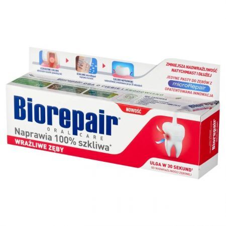Biorepair Wrażliwe Zęby, pasta do zębów, bez fluoru, 75ml