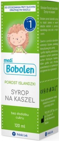 Bobolen Porost Islandzki, syrop na kaszel, po 1 roku życia, 120ml