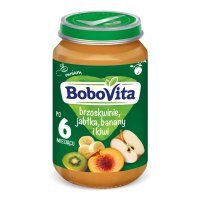 BoboVita, brzoskwinie, jabłka, banany i kiwi, po 6 miesiącu, 190g