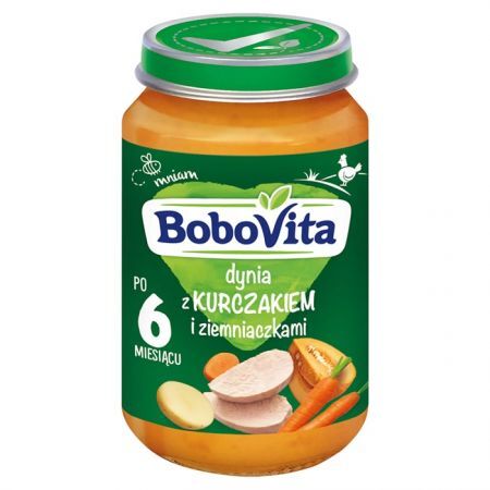 BoboVita, dynia z kurczakiem i ziemniaczkami, po 6 miesiącu życia, 190g