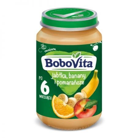 BoboVita, jabłka, banany i pomarańcze, po 6 miesiącu, 190g