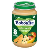 BoboVita, jabłka i banany z biszkoptem, po 8 miesiącu, 190g