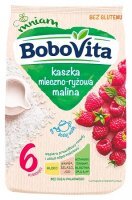 BoboVita, kaszka mleczno-ryżowa, malina, po 6 miesiącu, 230g