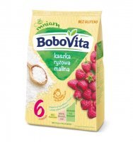 BoboVita, kaszka ryżowa, malina, bezmleczna, po 6 miesiącu, 180g