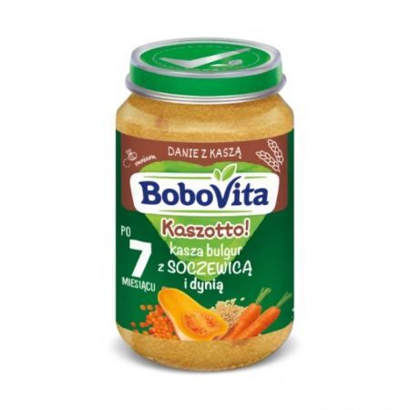 Bobovita, kaszotto, kasza bulgur z soczewicą i dynią, po 7 miesiącu, 190g